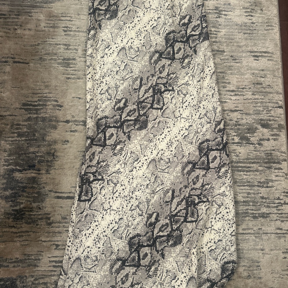 Moon River Black and White Snakeskin Print Fabric